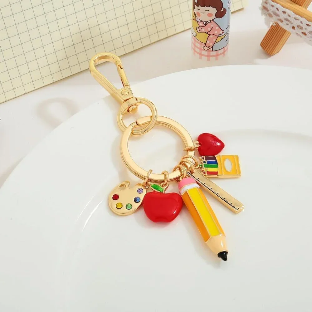 Colorful Teacher Keychain Bag Charm Rope Evil Eye Purse Accessory
